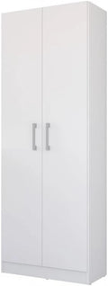 Armoire de Buanderie et Cellier Blanche 5 Niches L 61 H 170 P 31.8 cm, 61 cm
