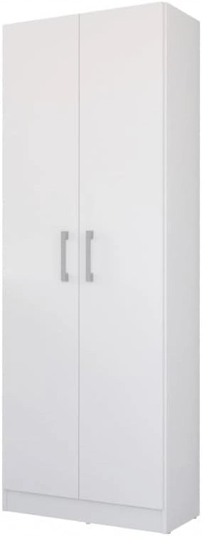 Armoire de Buanderie et Cellier Blanche 5 Niches L 61 H 170 P 31.8 cm, 61 cm