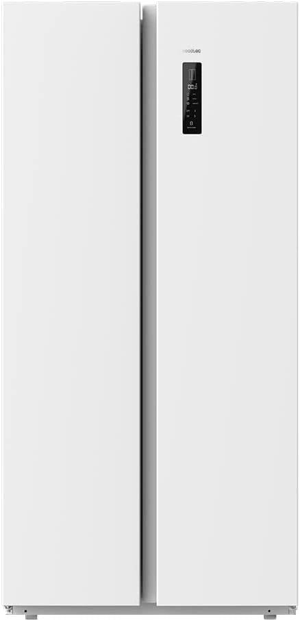 Cecotec Réfrigérateur Américain 2 Portes Bolero CoolMarket SBS 430 blanc E. Side by Side de 430 L, Hauteur 176 cm et 84 cm de Largeur, Total No Frost