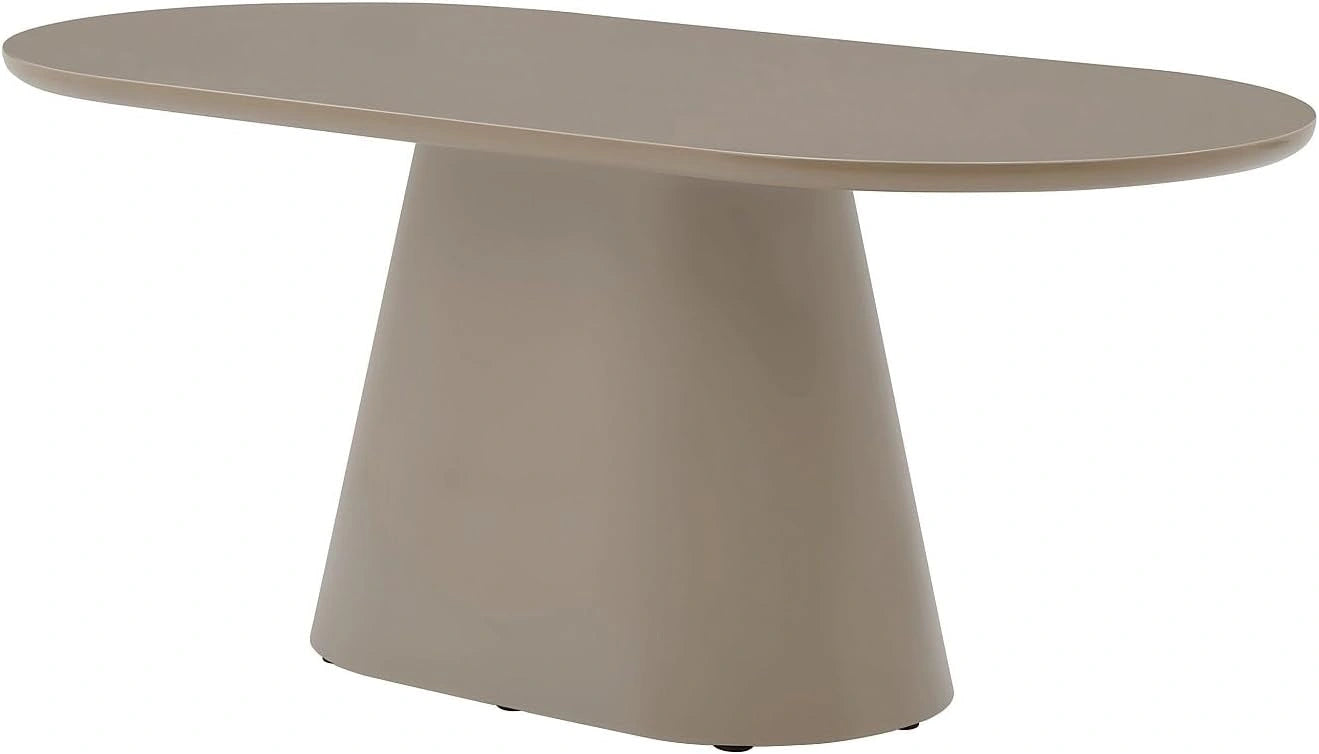 Vente-unique - Table à manger 6 personnes en MDF - Taupe - VALIANA, 180 cm, 76 cm, 90 cm