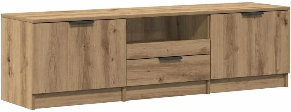 vidaXL Meuble TV Chêne Artisan 140x35x40 cm Bois d'ingénierie, téléviseur
