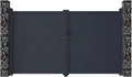Vente-unique Portail battant Plein Anthracite en Aluminium Nazario - L300 x H173 cm, 300 cm, 4,6 cm