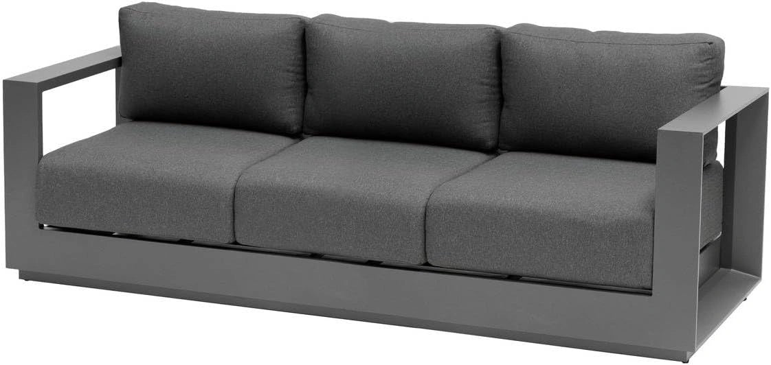 Hespéride - Canapé de Jardin Allure Graphite et Gris zebrano, 80 cm