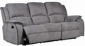 Vente-unique - Canapé 3 Places Relax en Microfibre Hernani - Gris, 51 cm, 53 cm