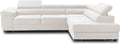 Bestmobilier Pablo - canapé d'angle Droit - 5 Places - Convertible avec Coffre et têtières réglables - en Velours