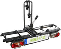 EUFAB 12012LASON Poker-F Plus Porte-vélos avec Supports de Cadre verrouillables, Noir, pour 2 vélos, entièrement pré-monté, pour attelage de remorque