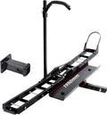 Porte Moto Attelage Scooter avec Rampe de Chargement 227kg + Adaptateur 2'' 83x56 mm, porte-vélos