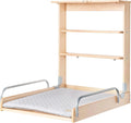 roba Table à Langer Murale Pliante en Bois Naturel avec Matelas de Change Hydrofuge 'roba Style gris' - 2 Étagères Pratiques - Peu Encombrante