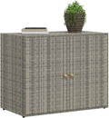 Tomostar Armoire de Rangement en Résine, Armoire de Jardin Abri de Jardin Meuble Extérieur Gris 100x55,5x80 cm Résine tressée