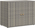 vidaXL Armoire de Rangement Jardin Gris 100x55,5x80 cm Résine tressée, abri de jardin, 70 cm, 90 cm
