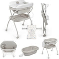 MS BabyWorld Bubble + Réducteur, 4 roulettes avec freins (Gris/Blanc), Fermeture compacte, organiseur