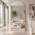 Miroir sur Pied et Mural 171x76 cm, Cadre Aluminium, Grand Miroir Pleine Longueur avec Verre Sécurité, Salon et Entrée, Design Arche pour Chambre