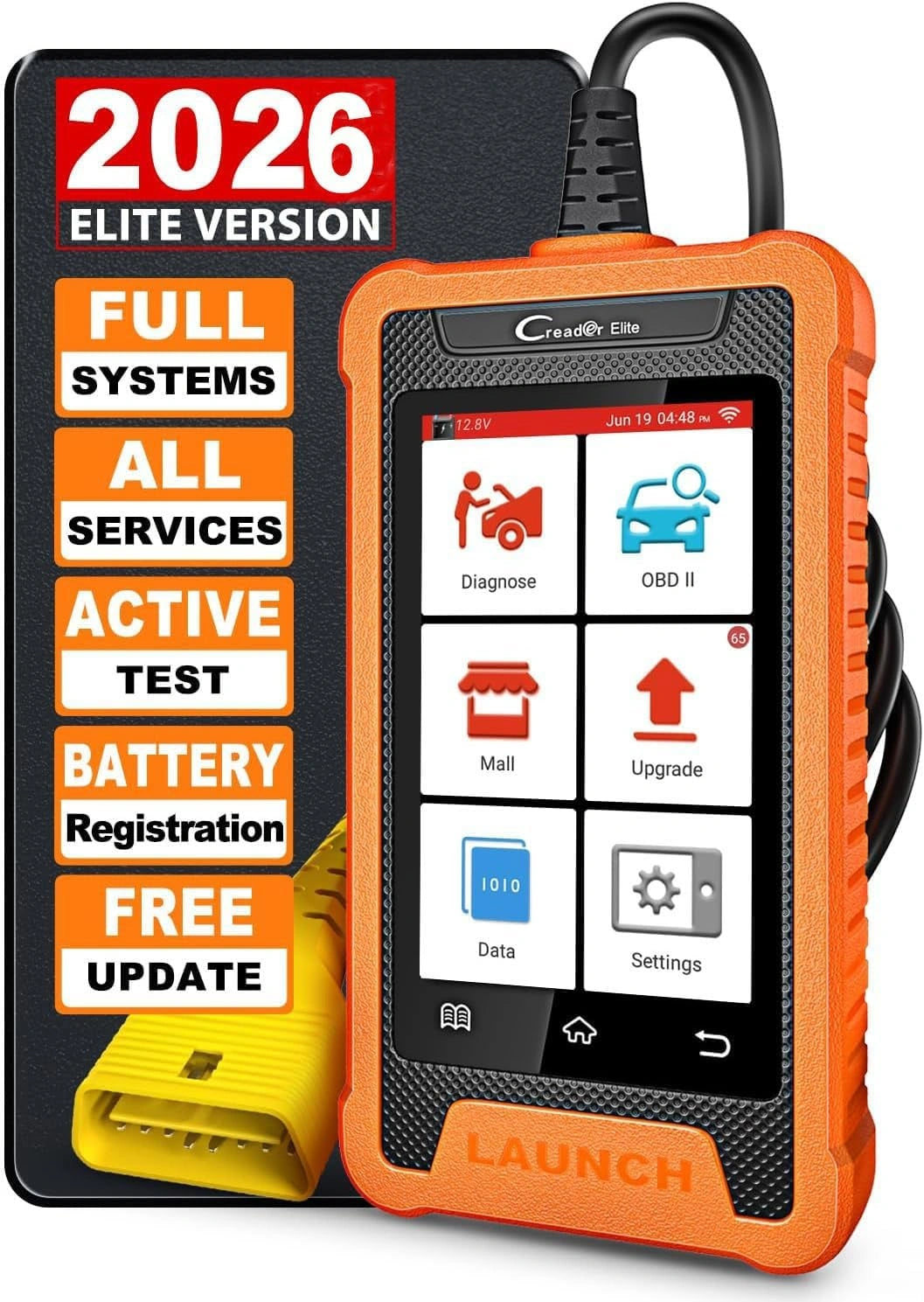 Launch Creader Elite obd2 Valise Diagnostic Auto pour Benz, Fonction de réinitialisation 31, Codage ECU, pour Maybach, bidirectionnel
