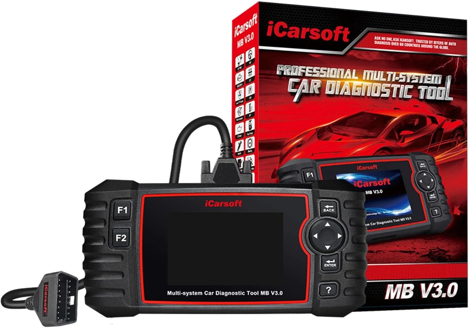 iCarsoft MB V3.0 - Valise Diagnostic Auto Pro Compatible Mercedes Sprinter et Smart - Outil Diagnostic Professionnel