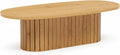 Oviala Table Basse Ovale en mélaminé Bois Clair