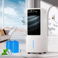 Rafraîchisseur d'Air 12 L 4 en 1 Climatiseur Mobile, Humidificateur Purificateur avec Télécommande et 2 Packs de Glace, Écran Tactile