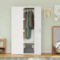 Penderie Pliable en Plastique avec 6 Portes et 1 Tringle à vêtements - Armoire Multifonction avec Portes magnétiques Transparentes - Armoire