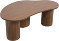 Oviala Table Basse en MDF décor mélaminé Bois foncé