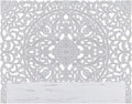 Menzzo Tête de Lit Serena 180 cm Bois Blanc Sculpté, Décoration Chambre Adulte Élégante Lit Double 180x200 cm, Design Chic Style Classique Moderne