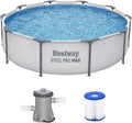 Bestway Steel Pro Max Piscine extérieure Hors Sol Ronde avec Cadre en métal de 3 m x 76,2 cm avec Pompe filtrante de 330 GPH