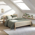 Terre de Nuit Lit Adulte en pin Massif Naturel avec véritable cannage Anna 140x200 - LT17018
