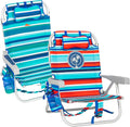Tommy Bahama Lot de 2 chaises longues pliantes et légères avec cartes pour plage, pique-nique, pêche ou fête d'anniversaire, camping, barbecue