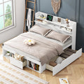 Sapgaks Lit 160x200 avec Sommier USB et Tiroirs, Lit Coffre 160x200 avec Rangement 2 en 1 et Tete, Cadre de 160 x 200(sans Matelas)