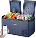 AAOBOSI Glaciere a Compression 75 L, IPX4 Étanche, 20 °C à 20 °C, 12 V 24 V 230 V CA, Double Zone, Écran LED, pour Voiture, Camion, Bateau, Camping